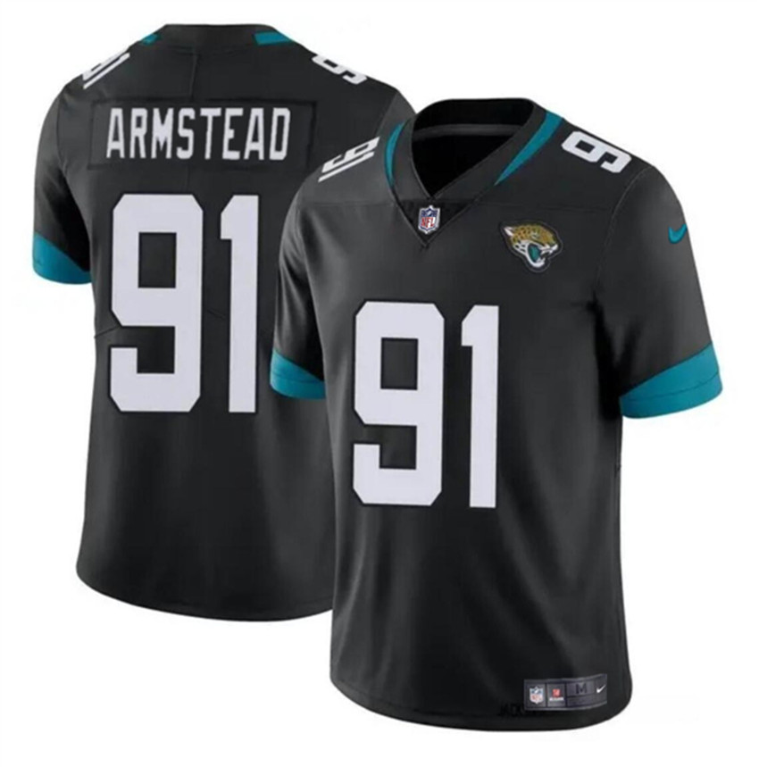 Men's Black Jacksonville Jaguars #91 Arik Armstead Vapor Untouchable Limited Stitched Jersey